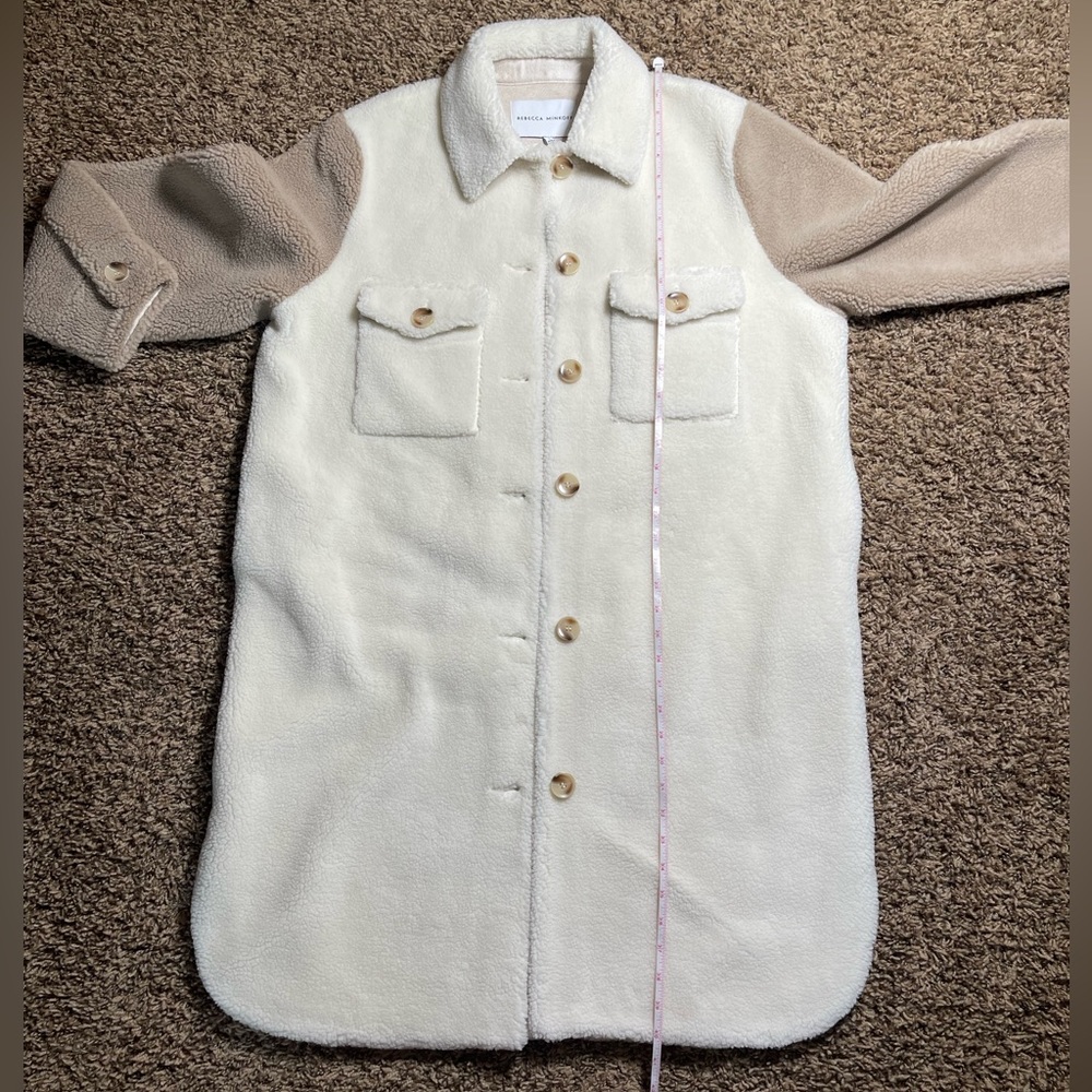 Rebecca Minkoff Plush Long Shirt Jacket - Picture 6 of 12
